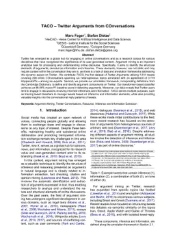 TACO -- Twitter Arguments from COnversations
