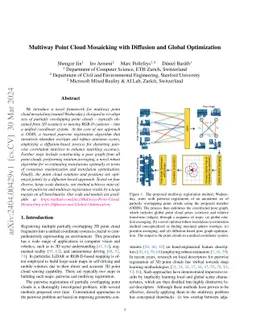 Multiway Point Cloud Mosaicking with Diffusion and Global Optimization