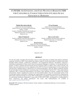 CCWSIM: An Efficient and Fast Wavelet-Based CCSIM for Categorical
  Characterization of Large-Scale