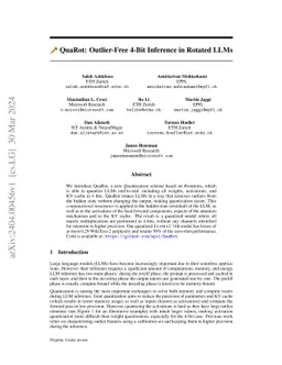QuaRot: Outlier-Free 4-Bit Inference in Rotated LLMs