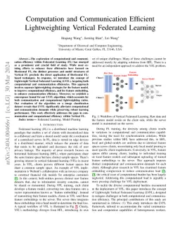 Computation and Communication Efficient Lightweighting Vertical Federated Learning for Smart Building IoT