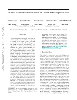 DE-HNN: An effective neural model for Circuit Netlist representation