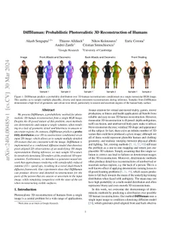 DiffHuman: Probabilistic Photorealistic 3D Reconstruction of Humans