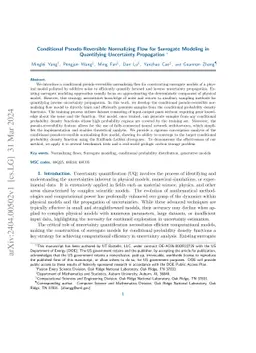 Conditional Pseudo-Reversible Normalizing Flow for Surrogate Modeling in
  Quantifying Uncertainty Propagation