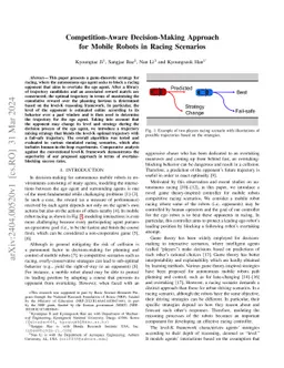 Competition-Aware Decision-Making Approach for Mobile Robots in Racing
  Scenarios