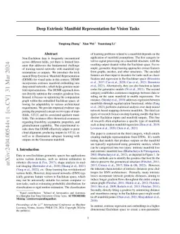 Deep Extrinsic Manifold Representation for Vision Tasks