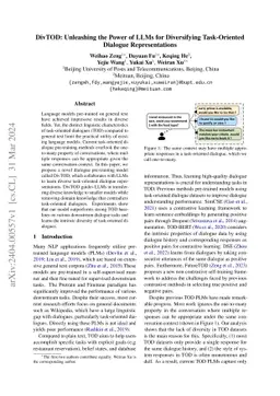 DivTOD: Unleashing the Power of LLMs for Diversifying Task-Oriented
  Dialogue Representations