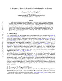 A Theory for Length Generalization in Learning to Reason