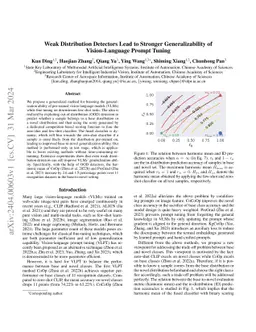 Weak Distribution Detectors Lead to Stronger Generalizability of
  Vision-Language Prompt Tuning