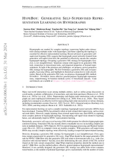 HypeBoy: Generative Self-Supervised Representation Learning on
  Hypergraphs