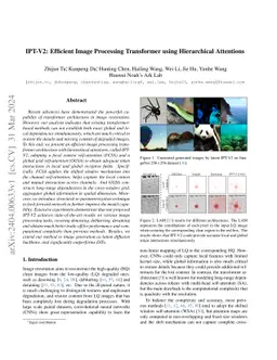 IPT-V2: Efficient Image Processing Transformer using Hierarchical
  Attentions