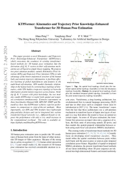 KTPFormer: Kinematics and Trajectory Prior Knowledge-Enhanced
  Transformer for 3D Human Pose Estimation