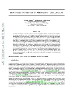 Privacy Re-identification Attacks on Tabular GANs