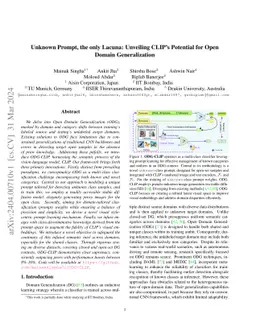 Unknown Prompt, the only Lacuna: Unveiling CLIP's Potential for Open
  Domain Generalization
