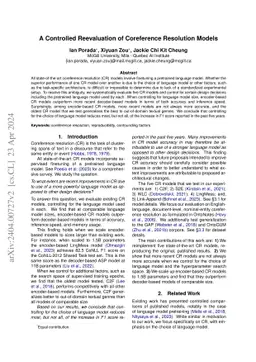 A Controlled Reevaluation of Coreference Resolution Models