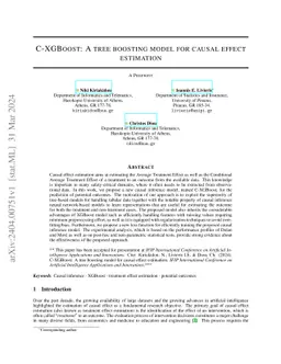C-XGBoost: A tree boosting model for causal effect estimation