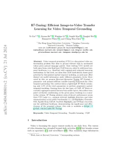 $R^2$-Tuning: Efficient Image-to-Video Transfer Learning for Video
  Temporal Grounding