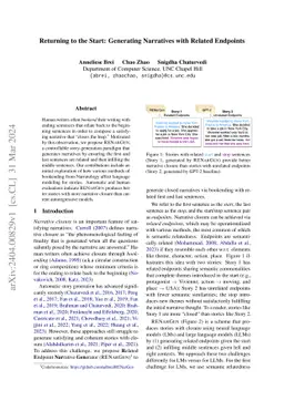 Returning to the Start: Generating Narratives with Related Endpoints