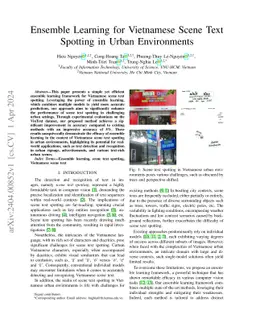 Ensemble Learning for Vietnamese Scene Text Spotting in Urban
  Environments