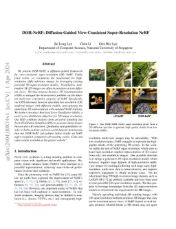 DiSR-NeRF: Diffusion-Guided View-Consistent Super-Resolution NeRF