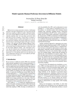 Model-Agnostic Human Preference Inversion in Diffusion Models