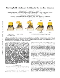 Marrying NeRF with Feature Matching for One-step Pose Estimation