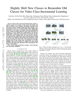 Slightly Shift New Classes to Remember Old Classes for Video
  Class-Incremental Learning