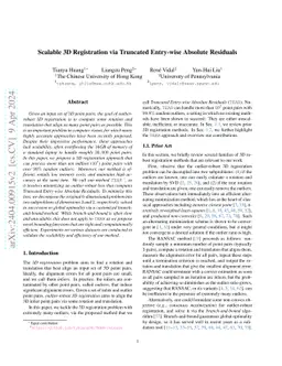 Scalable 3D Registration via Truncated Entry-wise Absolute Residuals