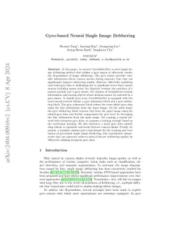 Gyro-based Neural Single Image Deblurring