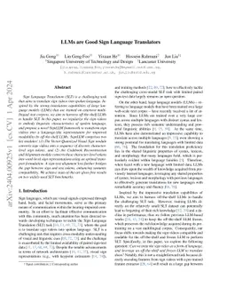 LLMs are Good Sign Language Translators