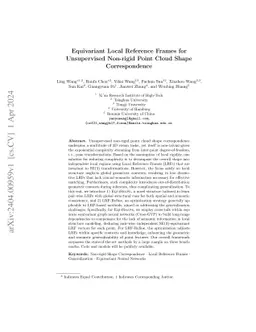 Equivariant Local Reference Frames for Unsupervised Non-rigid Point
  Cloud Shape Correspondence