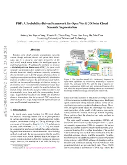 PDF: A Probability-Driven Framework for Open World 3D Point Cloud
  Semantic Segmentation