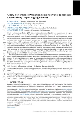 Query Performance Prediction using Relevance Judgments Generated by Large Language Models