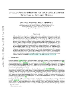 UFID: A Unified Framework for Input-level Backdoor Detection on Diffusion Models