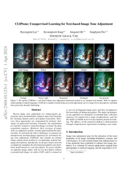 CLIPtone: Unsupervised Learning for Text-based Image Tone Adjustment