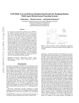 GOV-REK: Governed Reward Engineering Kernels for Designing Robust
  Multi-Agent Reinforcement Learning Systems