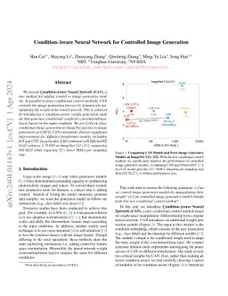 Condition-Aware Neural Network for Controlled Image Generation