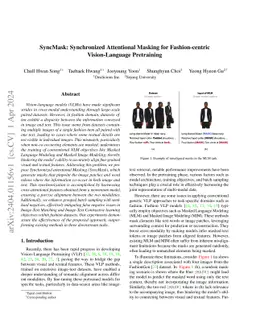 SyncMask: Synchronized Attentional Masking for Fashion-centric
  Vision-Language Pretraining