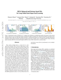BEM: Balanced and Entropy-based Mix for Long-Tailed Semi-Supervised
  Learning
