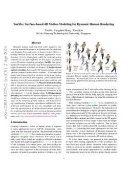 SurMo: Surface-based 4D Motion Modeling for Dynamic Human Rendering