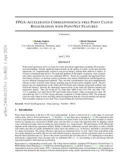 FPGA-Accelerated Correspondence-free Point Cloud Registration with
  PointNet Features