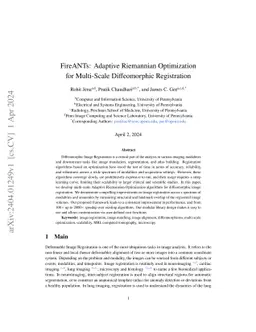 FireANTs: Adaptive Riemannian Optimization for Multi-Scale Diffeomorphic Matching