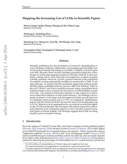 Mapping the Increasing Use of LLMs in Scientific Papers