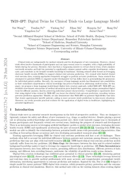TWIN-GPT: Digital Twins for Clinical Trials via Large Language Model