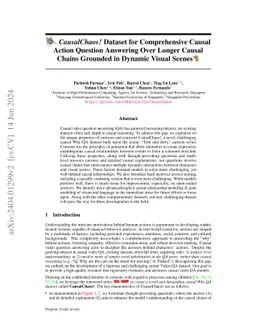 CausalChaos! Dataset for Comprehensive Causal Action Question Answering
  Over Longer Causal Chains Grounded in Dynamic Visual Scenes