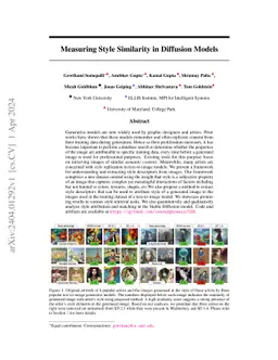 Measuring Style Similarity in Diffusion Models