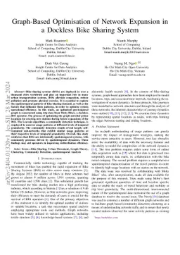 Graph-Based Optimisation of Network Expansion in a Dockless Bike Sharing
  System