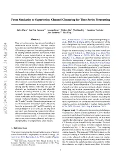 From Similarity to Superiority: Channel Clustering for Time Series
  Forecasting