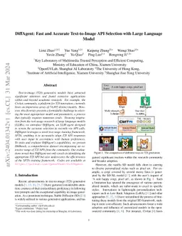 DiffAgent: Fast and Accurate Text-to-Image API Selection with Large
  Language Model
