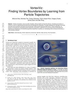 VortexViz: Finding Vortex Boundaries by Learning from Particle
  Trajectories